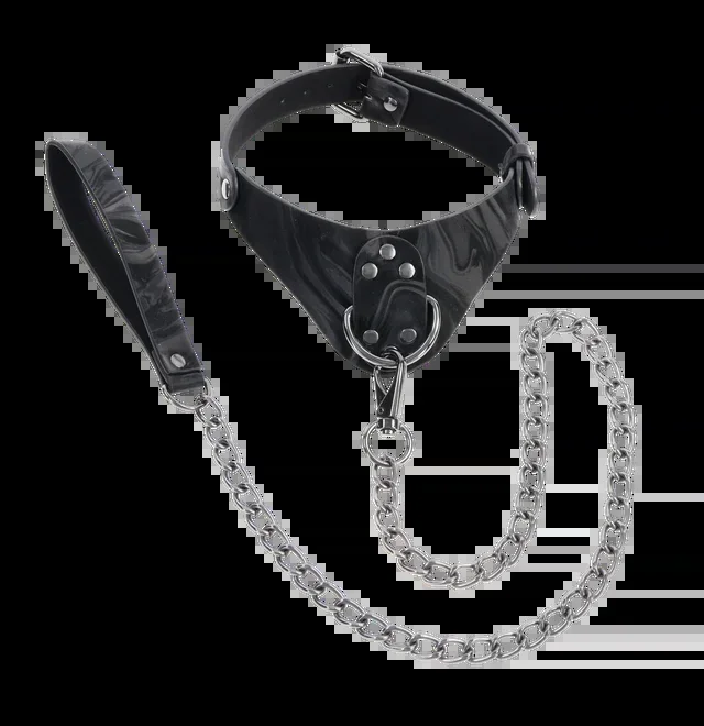 VELVET NOIR COLLAR & LEASH