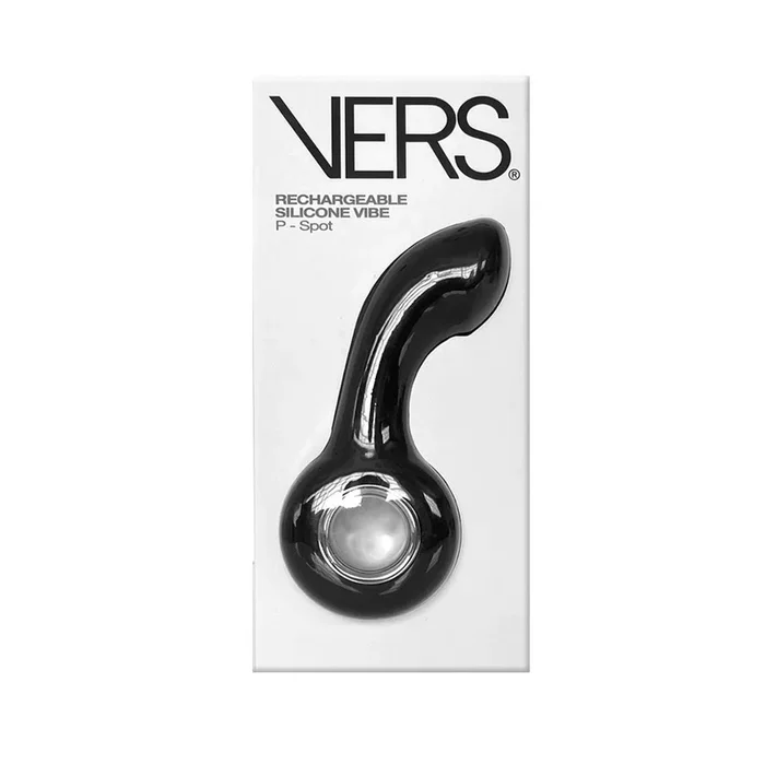 VERS Rechargeable Silicone P-Spot Vibe – Black 13 cm USB Rechargeable Prostate Massager