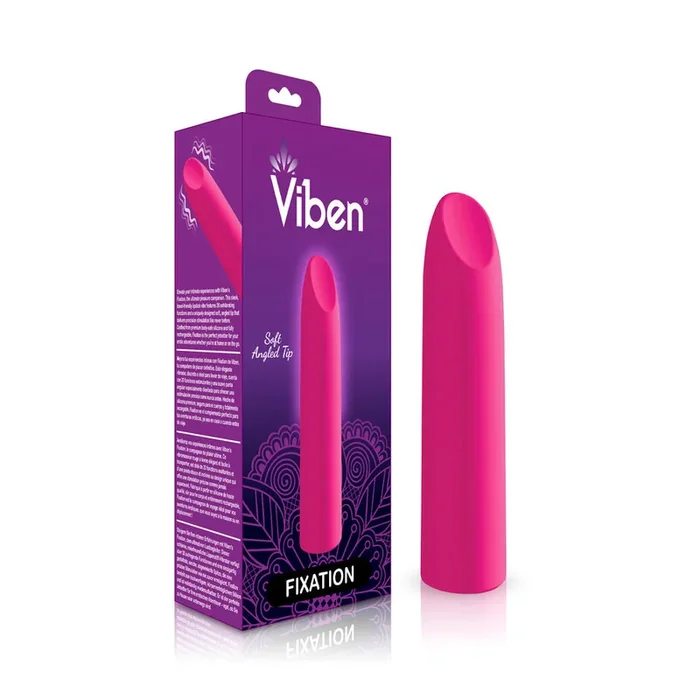 Viben Fixation Hot Pink Lipstick Bullet Vibrator with 20 Modes