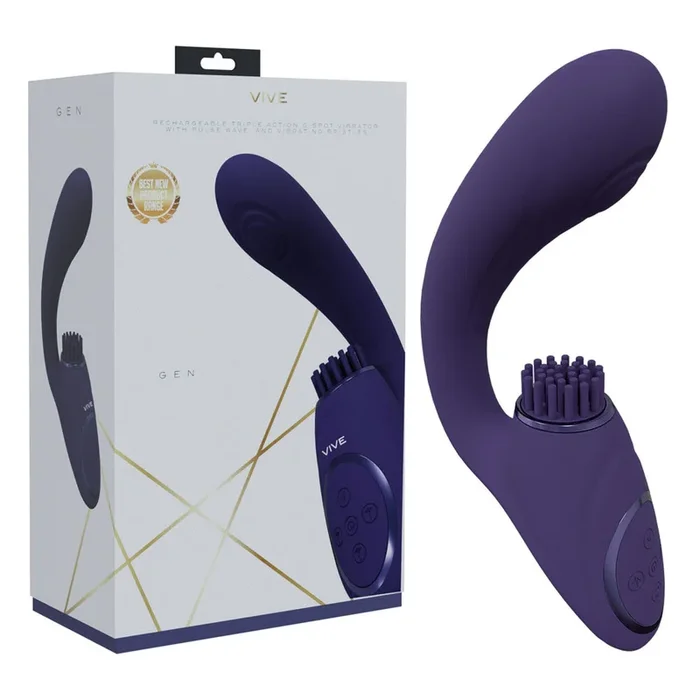 VIVE Gen – Purple – Purple USB Rechargeable Triple Motor Vibrator