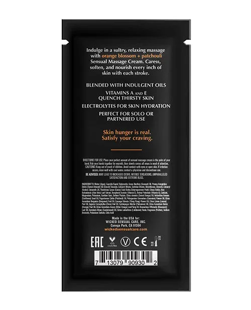 Wicked Sensual Care Orange Blossom & Patchouli Massage Cream – .34 oz