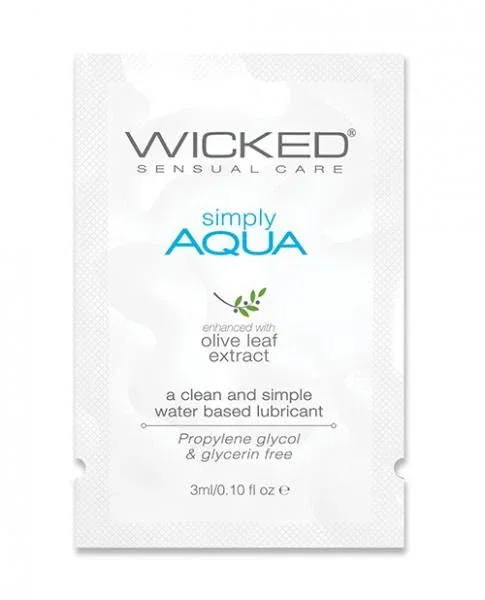 Wicked Sensual Care Simply Aqua Water Based Lubricant – .1 Oz
