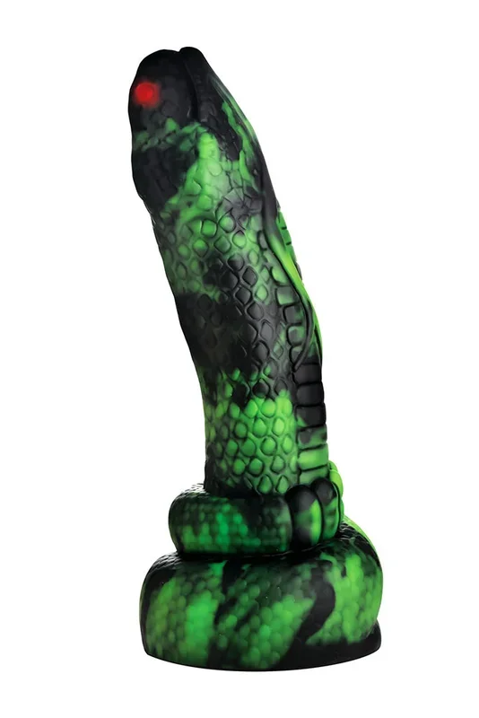 XR Brands – Creature Cocks – Python Silicone Dildo – Green/Black