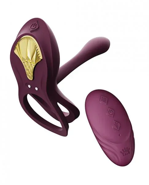 Zalo Bayek Vibrating Couples Ring W/remote – Velvet Purple