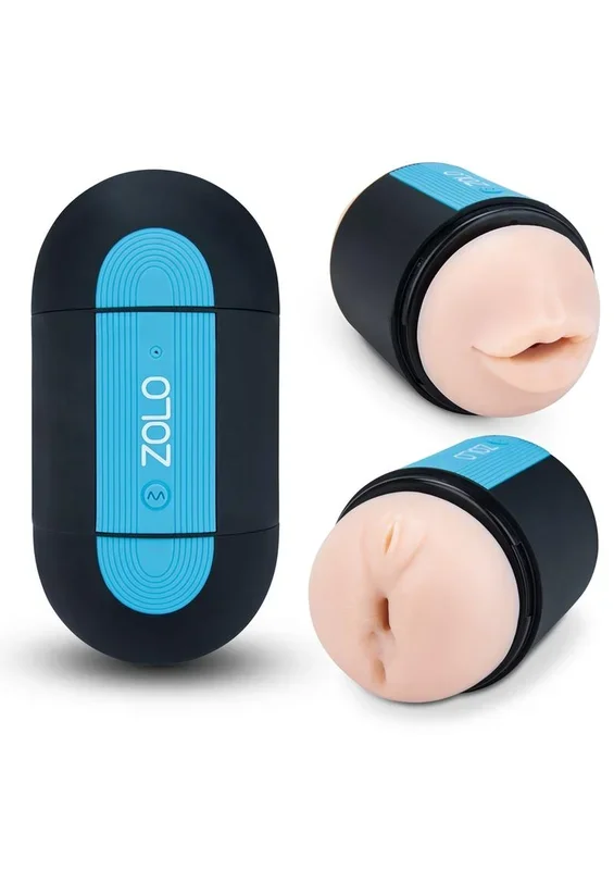 ZOLO Pleasure Pill Silicone Rechargeable Masturbator – Mouth and Anal